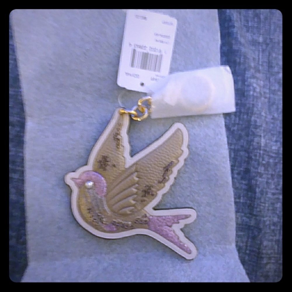Coach bird keychain